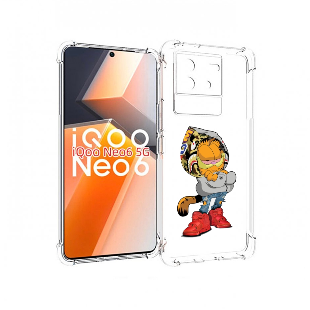 

Чехол MyPads модный-котяра детский для Vivo iQoo Neo 6 5G, Прозрачный, Tocco