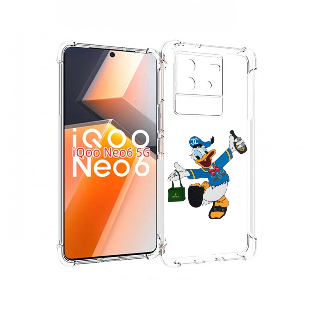 

Чехол MyPads модный-дональд-дак для Vivo iQoo Neo 6 5G, Прозрачный, Tocco