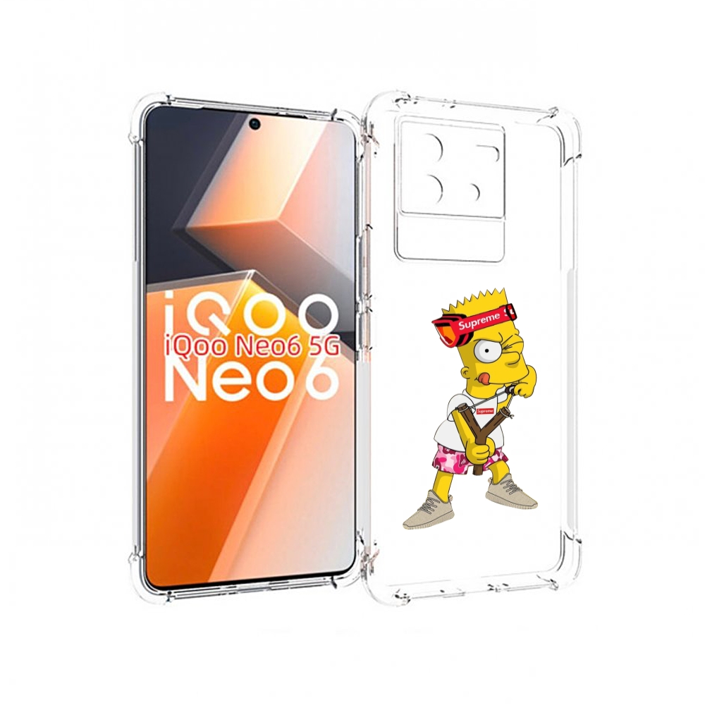 

Чехол MyPads модный-барт-симпсон для Vivo iQoo Neo 6 5G, Прозрачный, Tocco