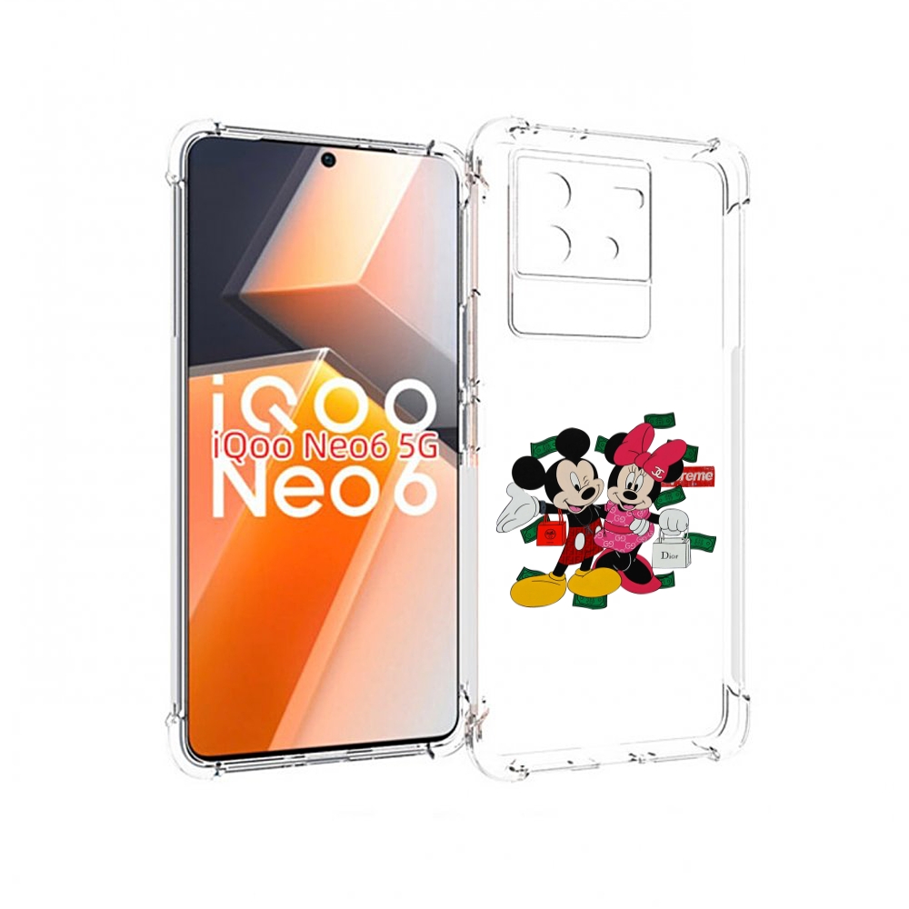 

Чехол MyPads модные-микки-маус детский для Vivo iQoo Neo 6 5G, Прозрачный, Tocco