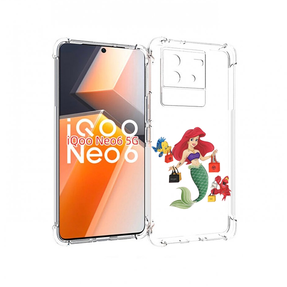 

Чехол MyPads модная-русалка женский для Vivo iQoo Neo 6 5G, Прозрачный, Tocco