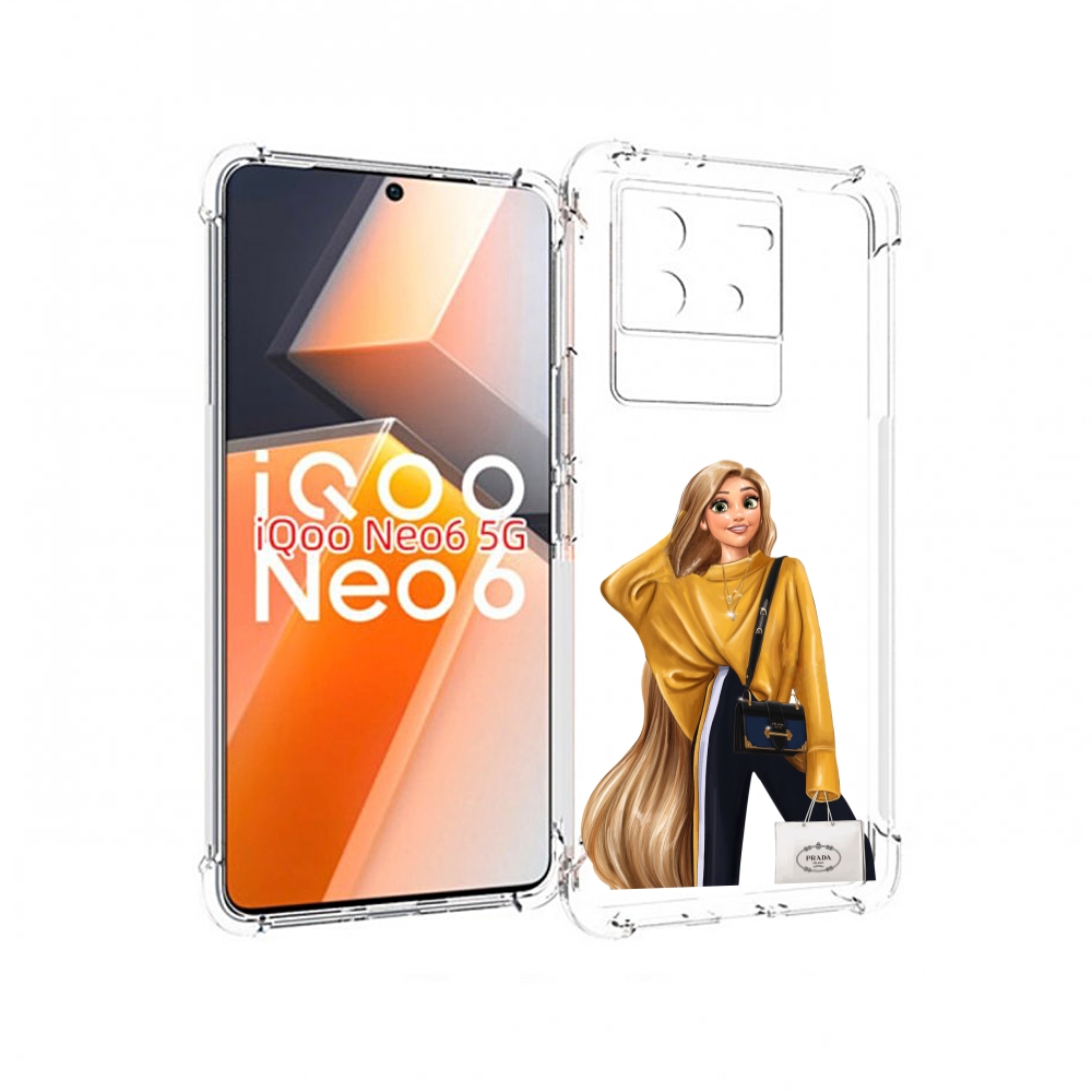 

Чехол MyPads модная-рапунсель женский для Vivo iQoo Neo 6 5G, Прозрачный, Tocco