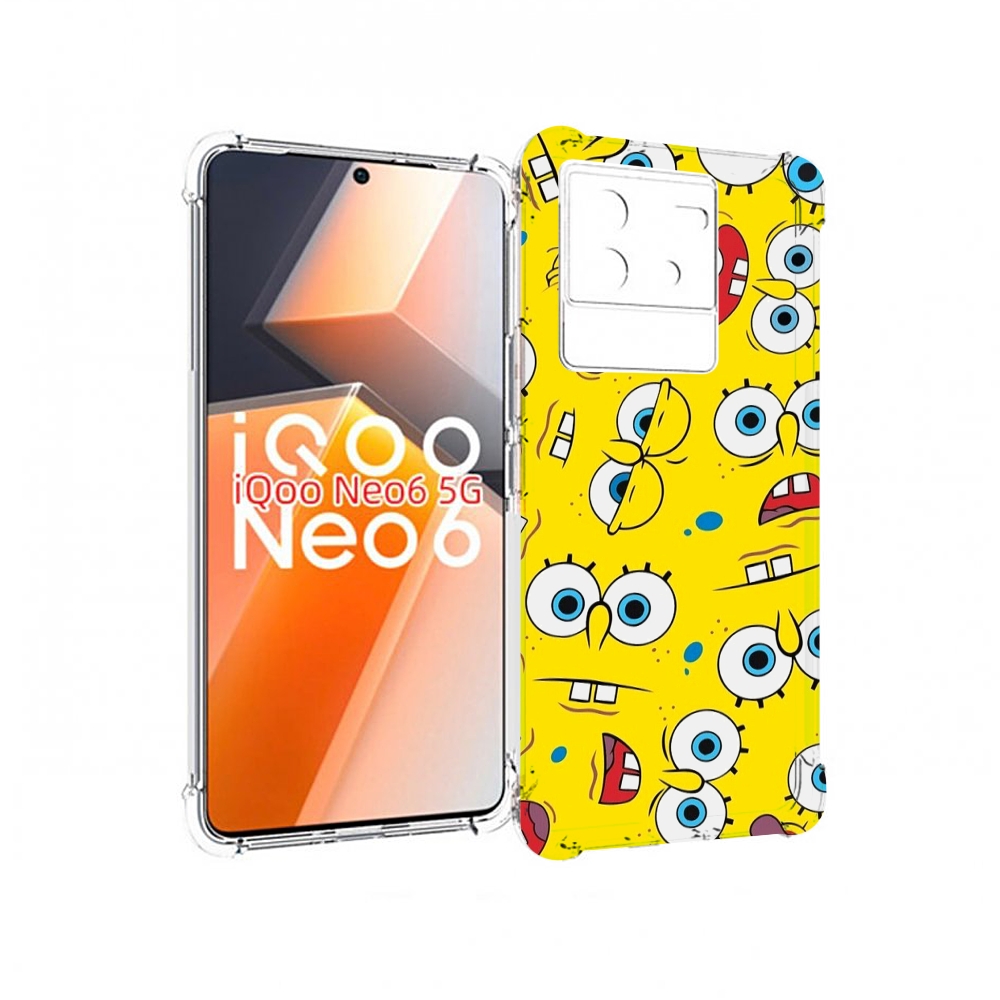 

Чехол MyPads много-спанч-боба для Vivo iQoo Neo 6 5G, Прозрачный, Tocco