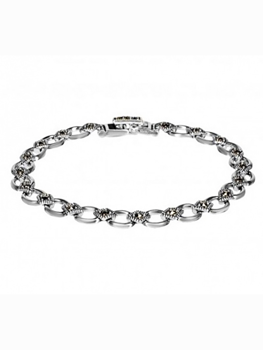 

Браслет с марказитами из серебра 18 см Марказит BR0195-12453, BR0195-12453