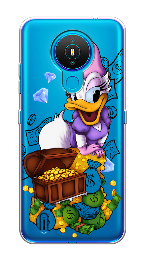 

Чехол на Nokia 1.4 "Rich Daisy Duck", Коричневый;белый;фиолетовый, 124550-6