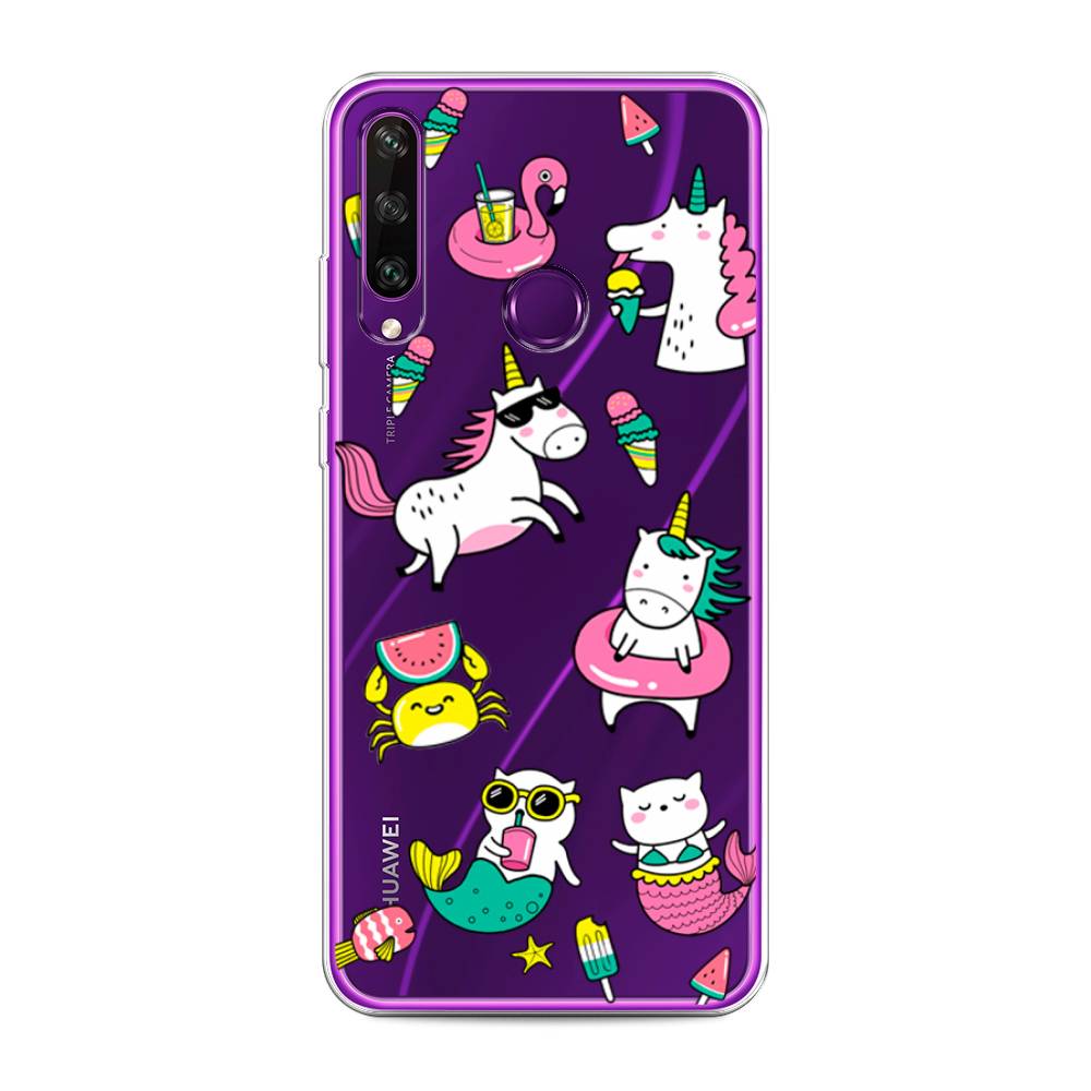 

Чехол Awog на Huawei Y6p "На отдыхе", Белый;голубой;розовый, 6103250-2