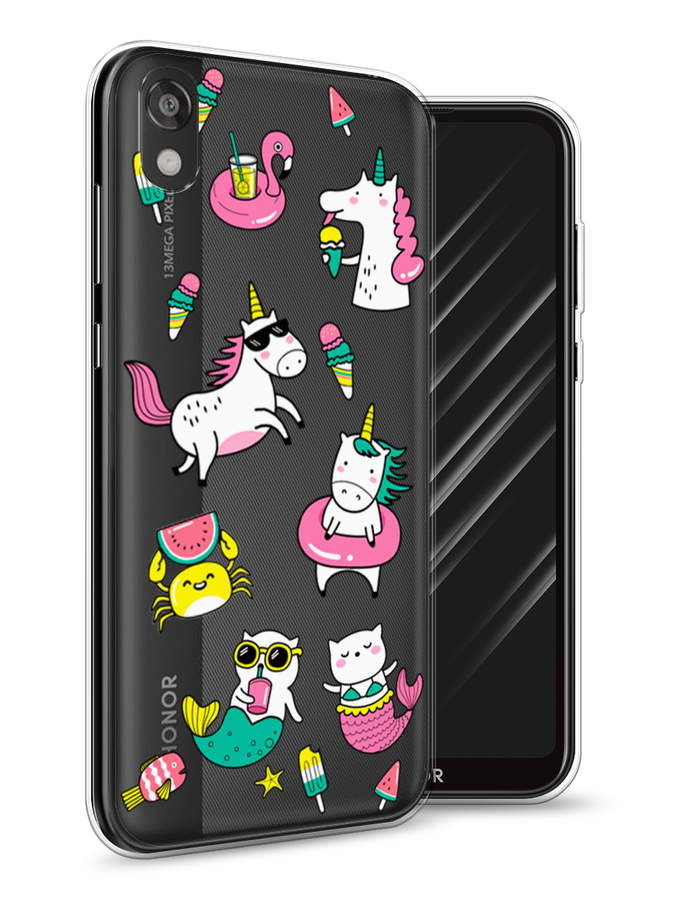 

Чехол Awog на Huawei Y5 2019 "На отдыхе", Белый;голубой;розовый, 69050-2
