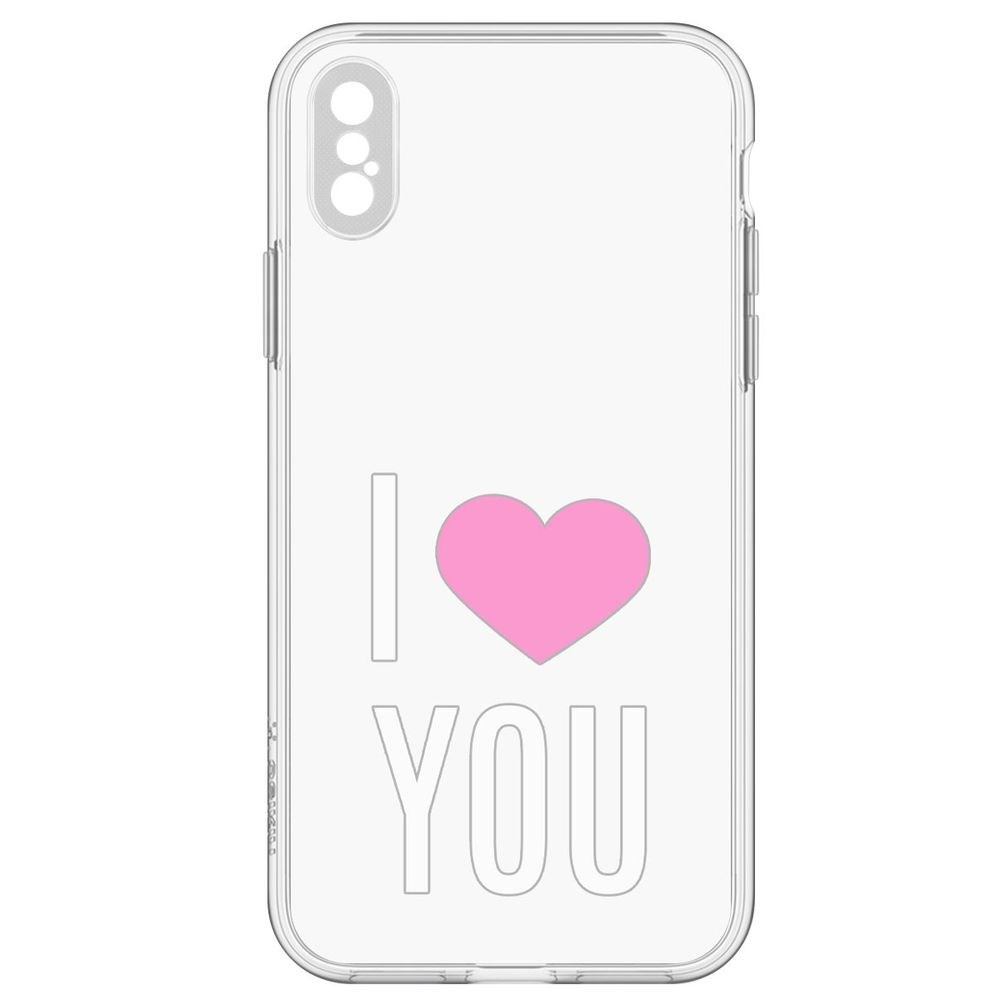 Чехол-накладка Я люблю тебя для iPhone X