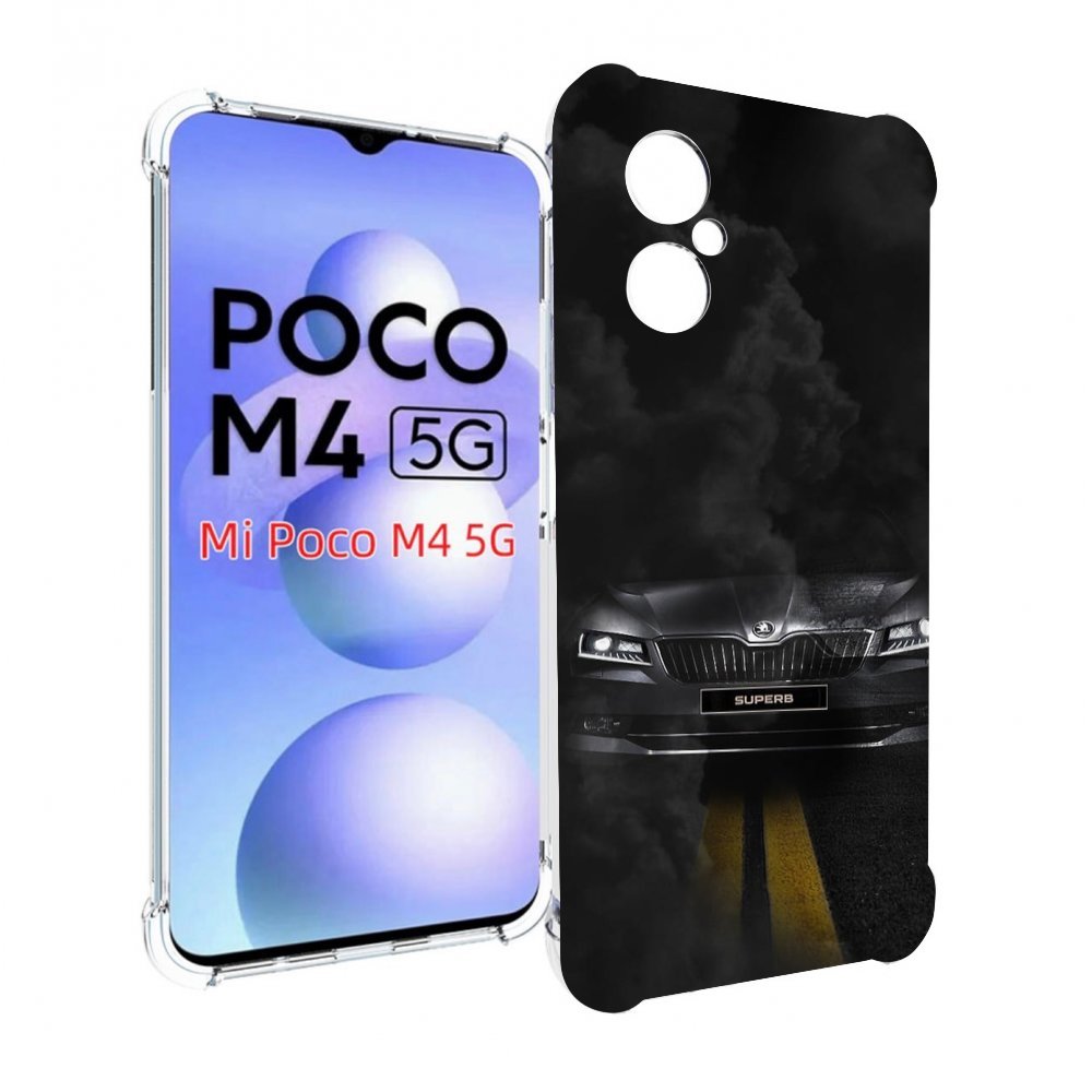 

Чехол Mypads Skoda 1 Для Poco M4 5G, Прозрачный, Tocco