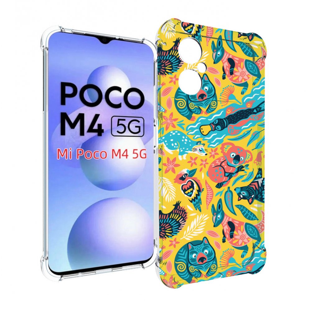 

Чехол Mypads Seamless-Pattern Для Poco M4 5G, Прозрачный, Tocco