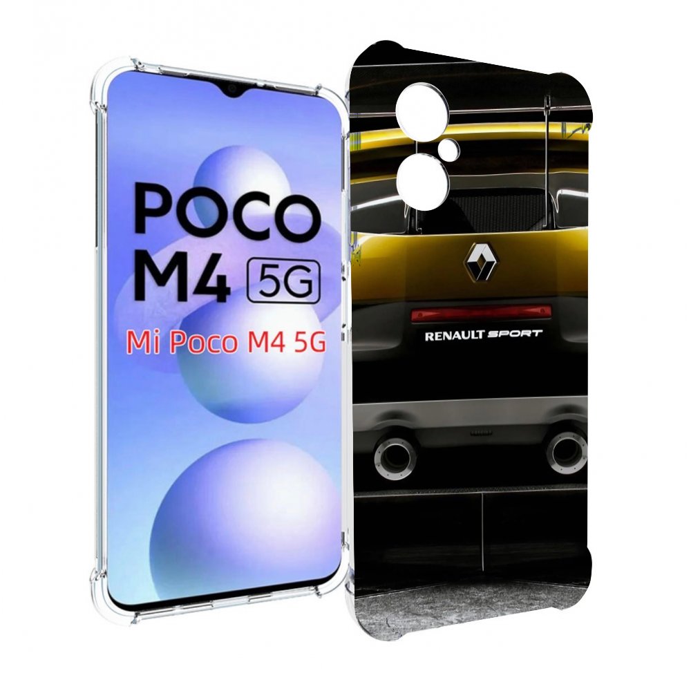 

Чехол Mypads Renault 3 Мужской Для Poco M4 5G, Прозрачный, Tocco
