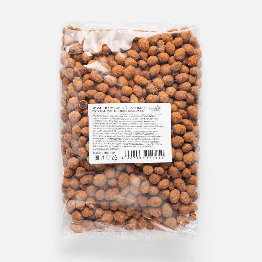 Арахис WTF, в хрустящей оболочке, охотничьи колбаски, 1 кг