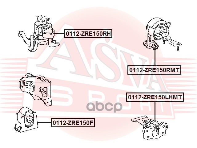 

Опора Двигателя ASVA арт. 0112-ZRE150LHMT