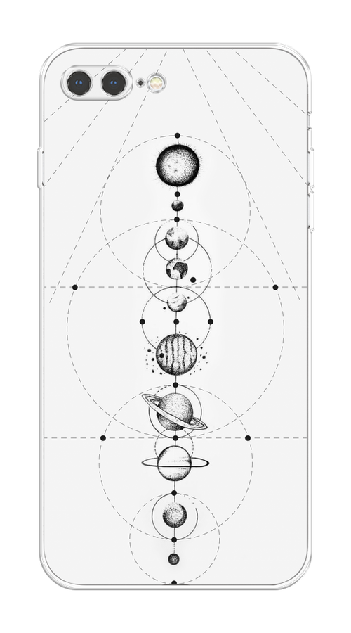 

Чехол на Apple iPhone 8 Plus "Парад планет", Серый, 10950-2