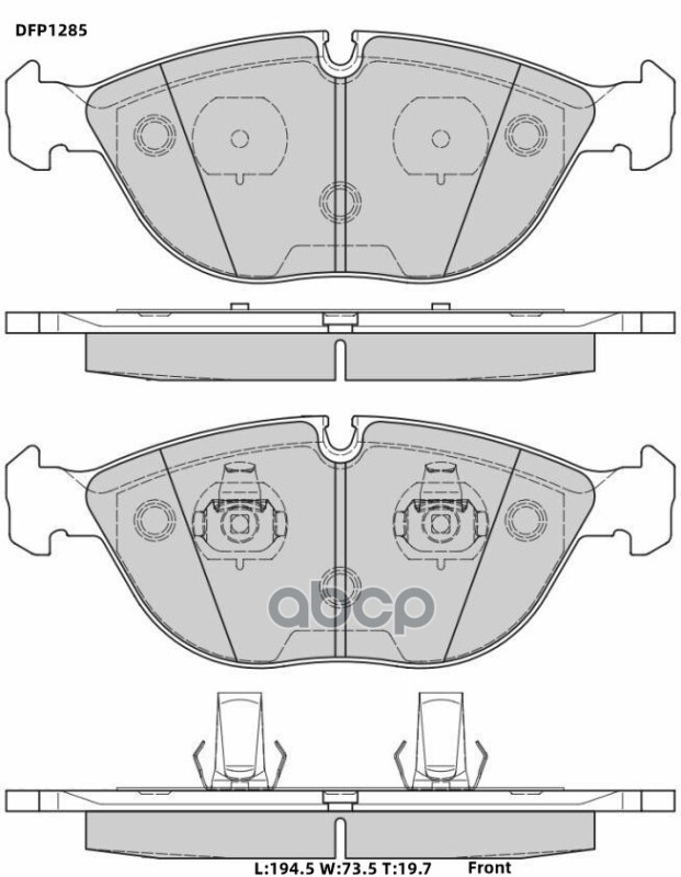 

Колодки Тормозные Дисковые Double Force DOUBLE FORCE арт. DFP1285