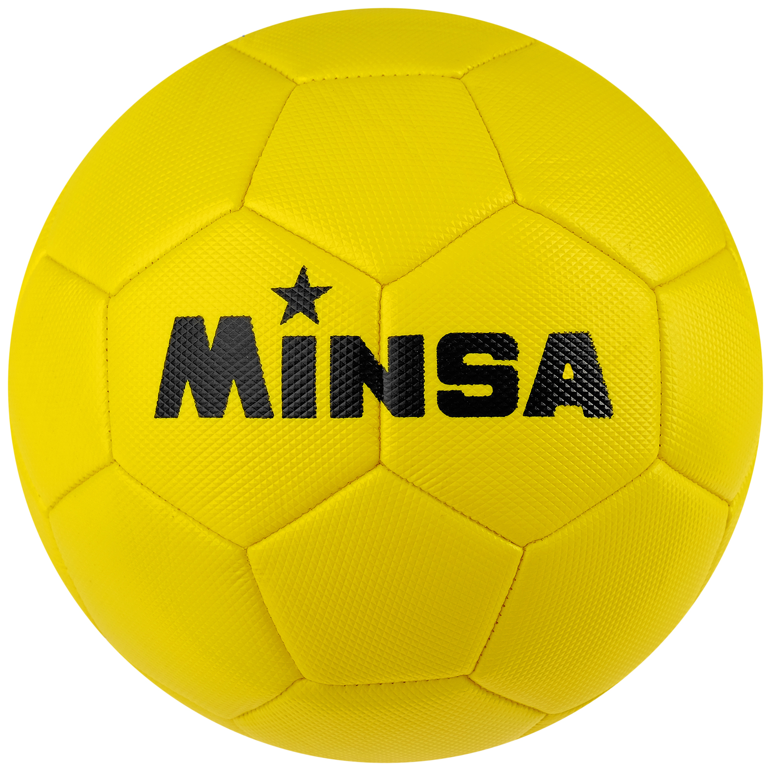 Мяч футбольный MINSA, размер 5, 32 панели, 3 слойный, цвет жёлтый, 350 г  MINSA
