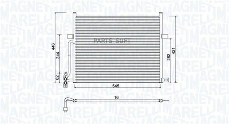 

MAGNETI MARELLI 350203776000 Радиатор кондиционера [520x420] 1шт