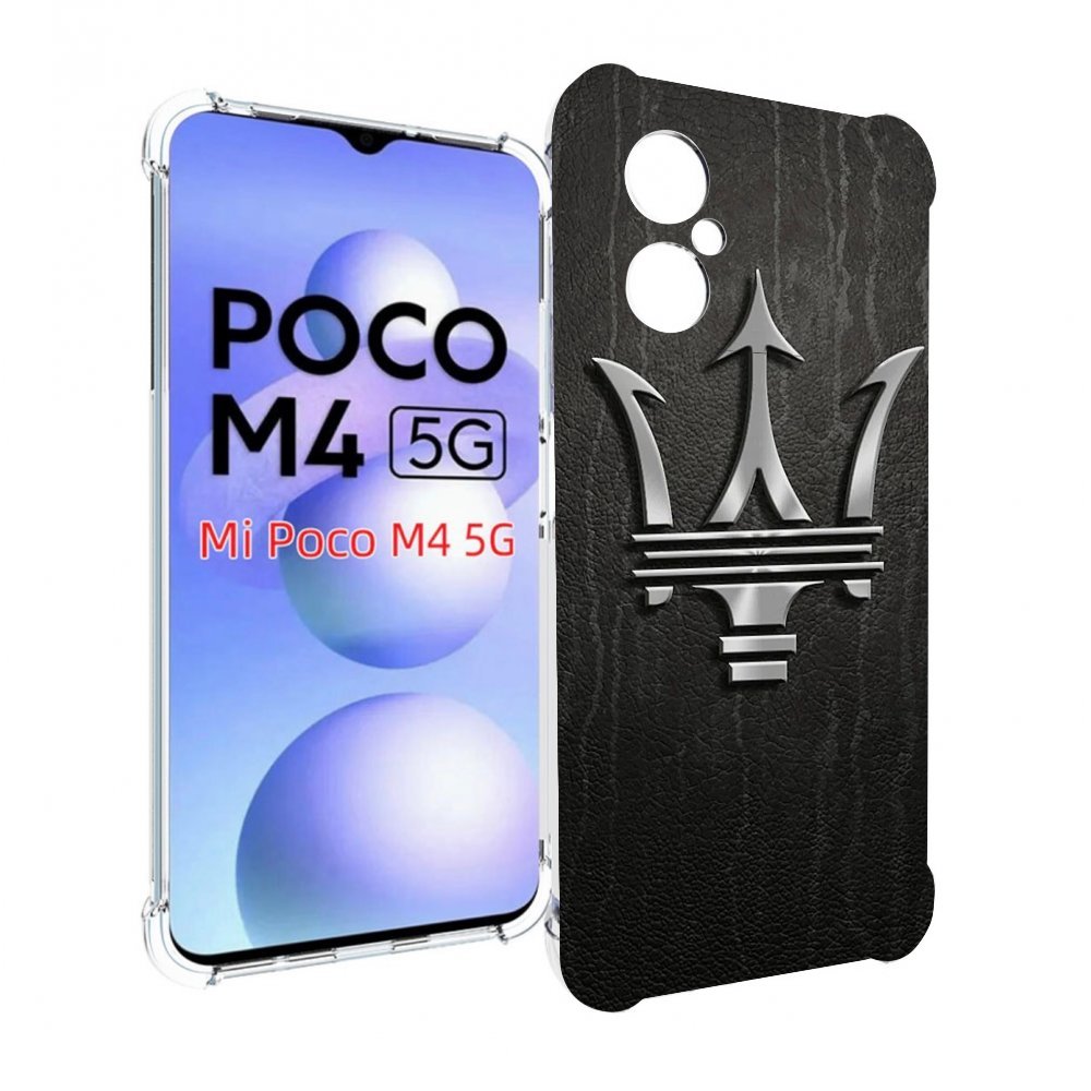 

Чехол Mypads Maserati 3 Мужской Для Poco M4 5G, Прозрачный, Tocco