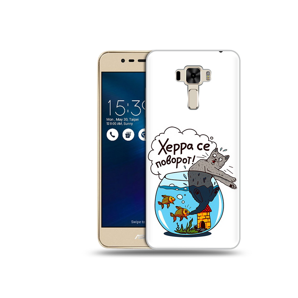 

Чехол MyPads Tocco для Asus ZenFone 3 Рыбы с котом (PT40480.655.149), Прозрачный, Tocco