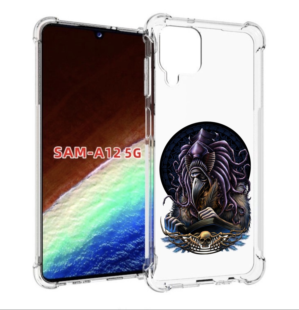 

Чехол MyPads умный ворон для Samsung Galaxy A12 (SM-A125F) 2020/21/A12 Nacho SM-A127F, Прозрачный, Tocco