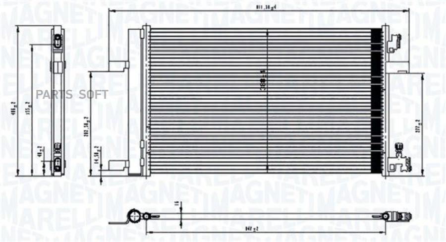 MAGNETI MARELLI 350203760000 Радиатор кондиционера [667x396] 1шт