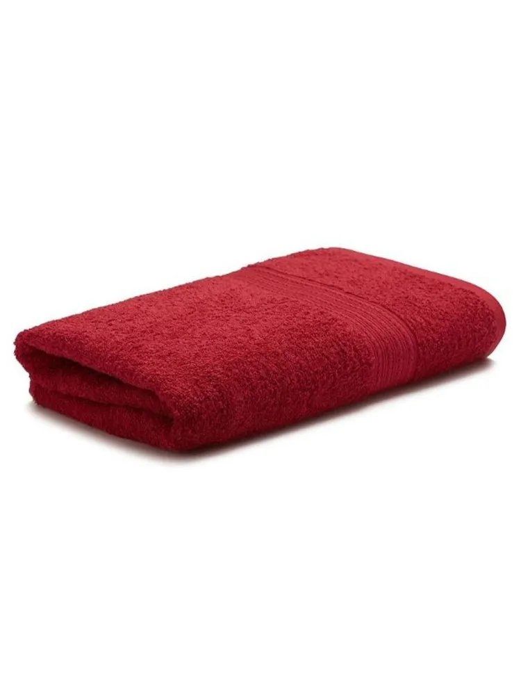 Махровое полотенце Postmart 70х140 см для бани ванной бассейна цвет бордовый