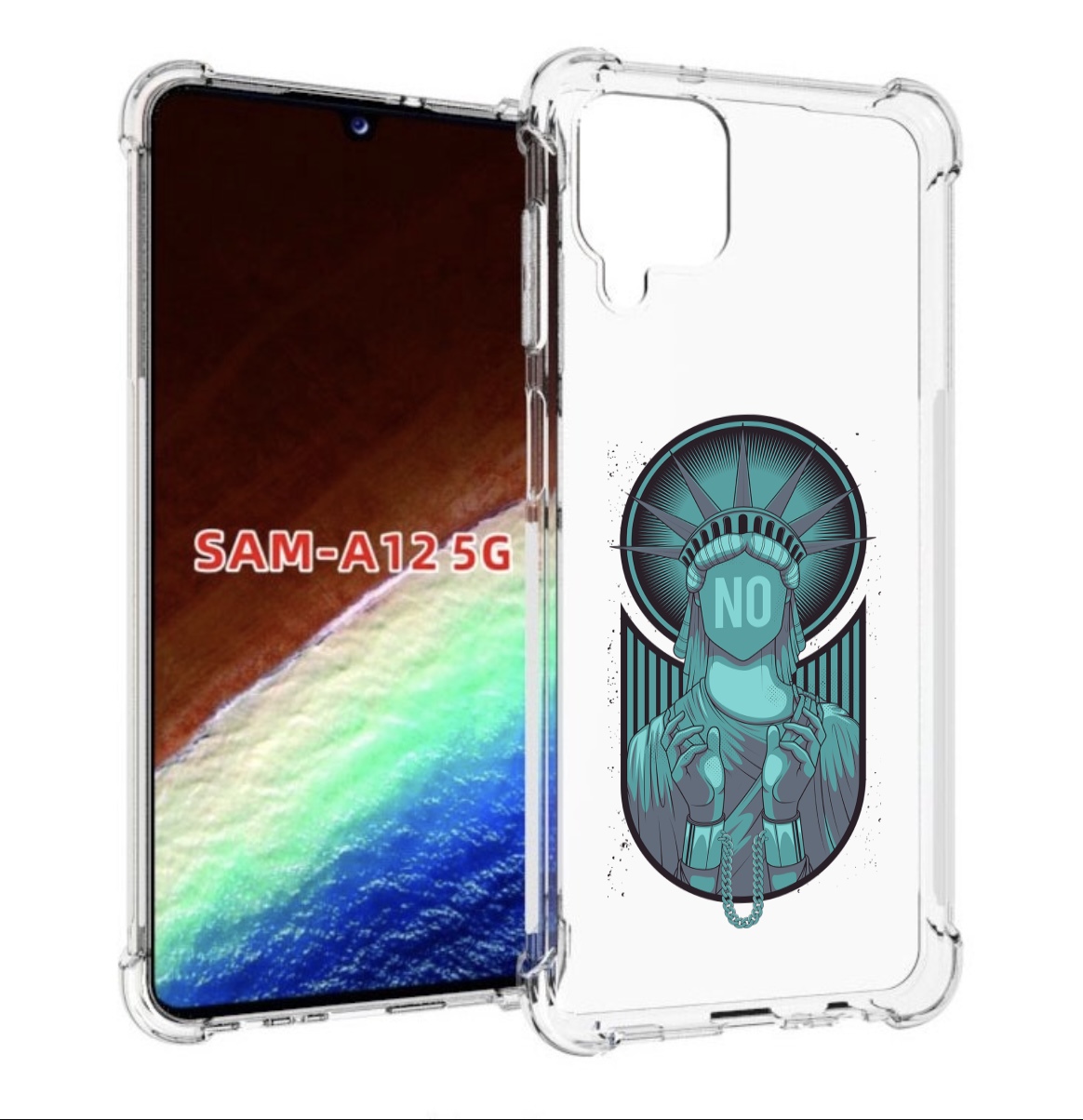 

Чехол MyPads статуя свободы зеленый для Samsung Galaxy A12 (SM-A125F) 2020/21, Прозрачный, Tocco
