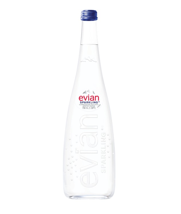 Вода питьевая Evian газированная, 0,75 л х 12 шт