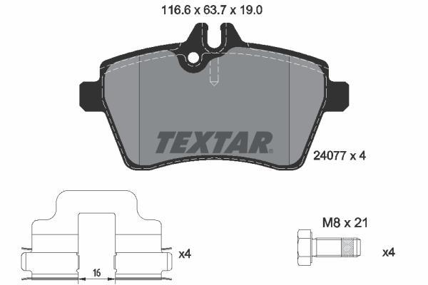 

Тормозные колодки Textar дисковые 2407701