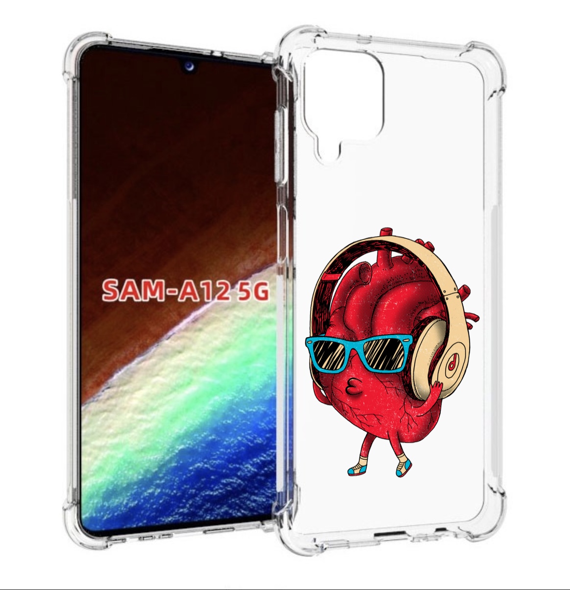 

Чехол MyPads слушай сердце для Samsung Galaxy A12 (SM-A125F) 2020/21/A12 Nacho SM-A127F, Прозрачный, Tocco