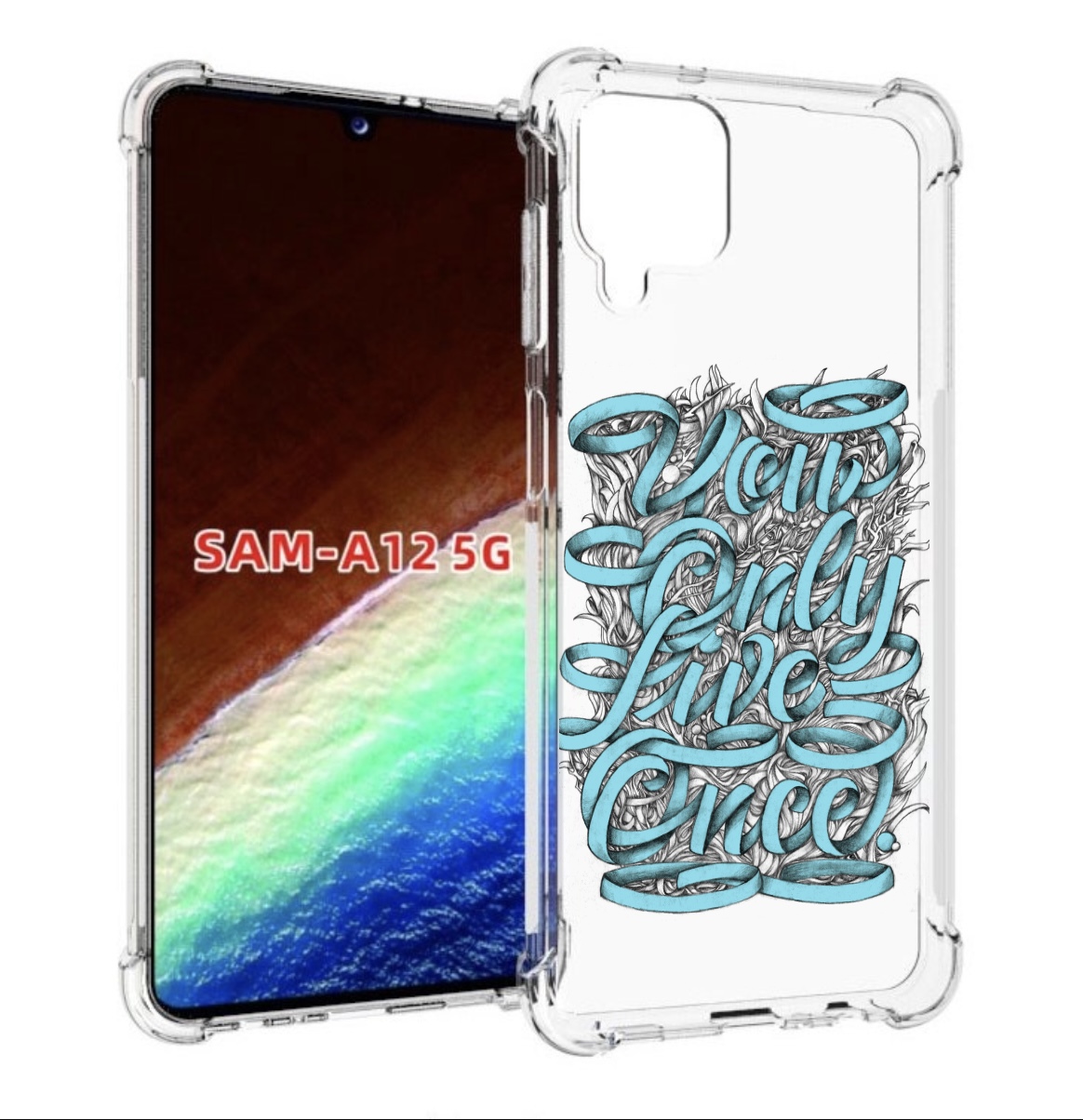 

Чехол MyPads слова из ленты абстракция для Samsung Galaxy A12 (SM-A125F) 2020/21, Прозрачный, Tocco