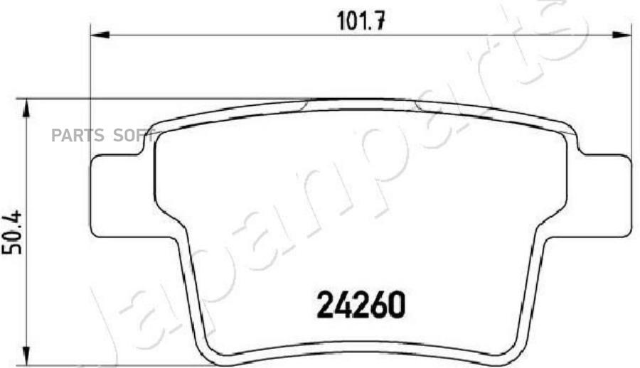 

Колодки тормозные FORD MONDEO III 09.04-/JAGUAR X-TYPE задние 1шт JAPANPARTS PP-0306AF