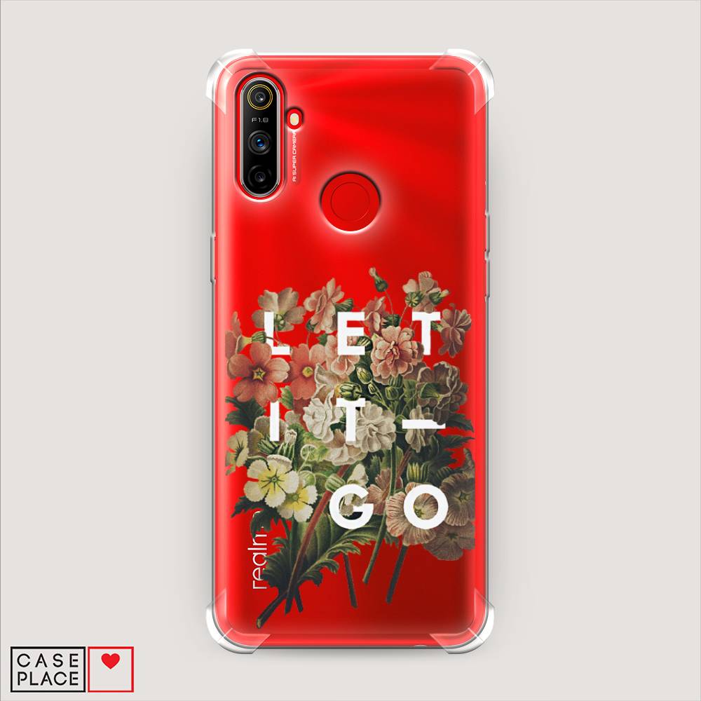 фото Противоударный силиконовый чехол "let it go" на realme c3 awog