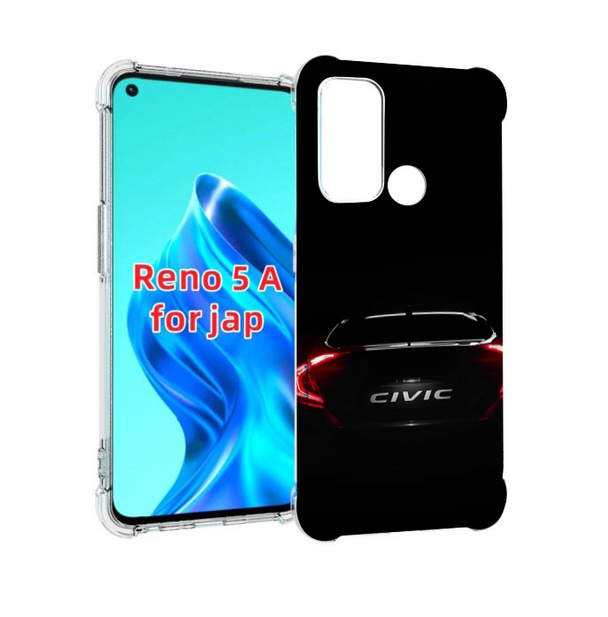 

Чехол MyPads honda хонда 2 для Oppo Reno 5A, Прозрачный, Tocco