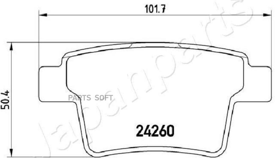 

Колодки тормозные FORD MONDEO III 09.04-/JAGUAR X-TYPE задние JAPANPARTS PP-0306AF