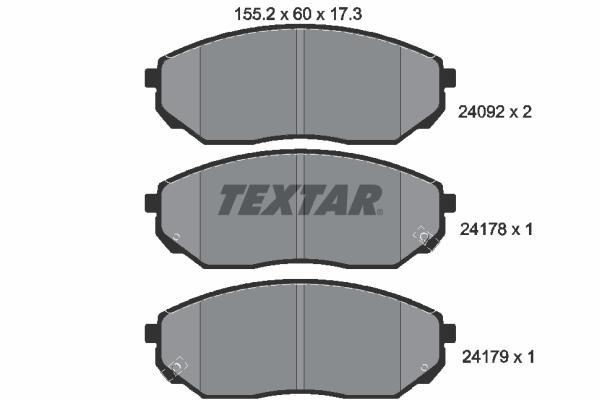 

Тормозные колодки Textar дисковые 2409201