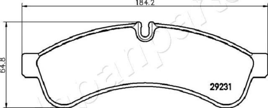 

Колодки тормозные IVECO DAILY 06- передние 1шт JAPANPARTS PP-0219AF