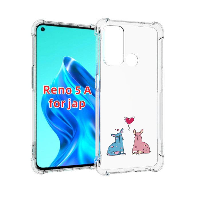 

Чехол MyPads Лама любовь для Oppo Reno 5A, Прозрачный, Tocco