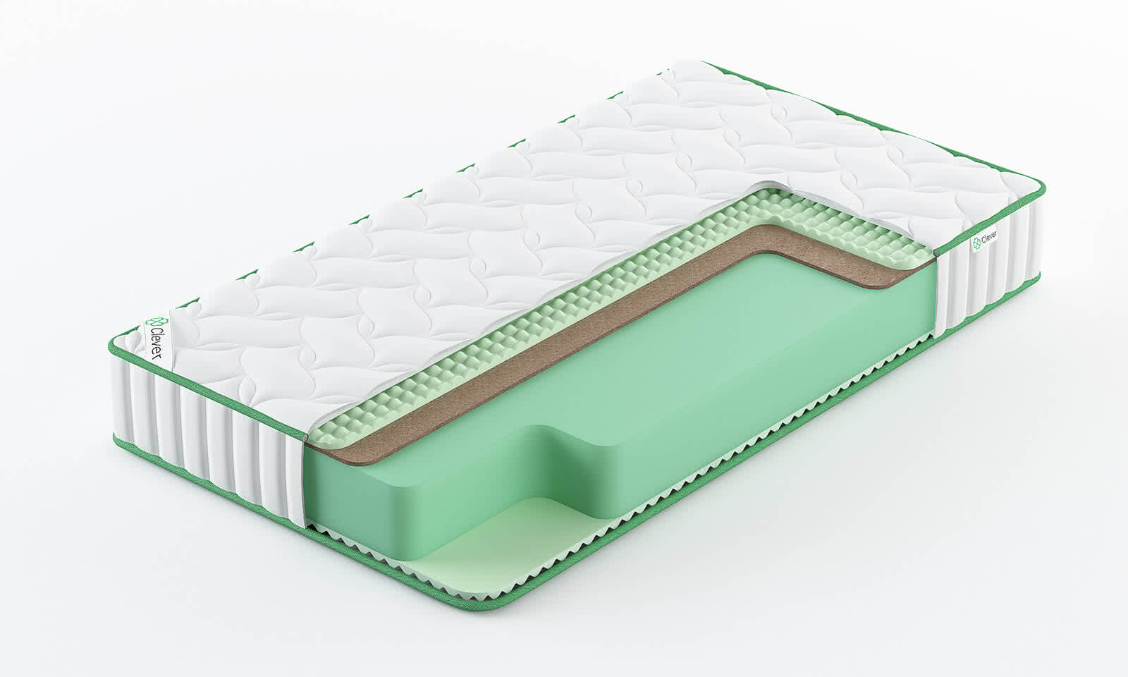 

Матрас Clever Action Hard High 90x145, Белый, Action Hard High