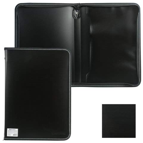 

Папка Brauberg 225162 на молнии 3 штуки, Черный, 22