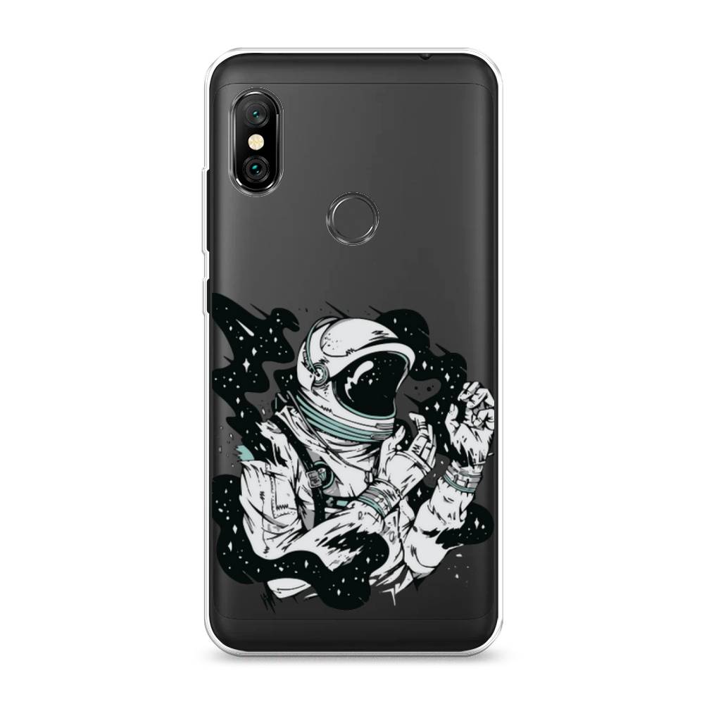 фото Силиконовый чехол "космонавт арт" на xiaomi redmi note 6 pro awog