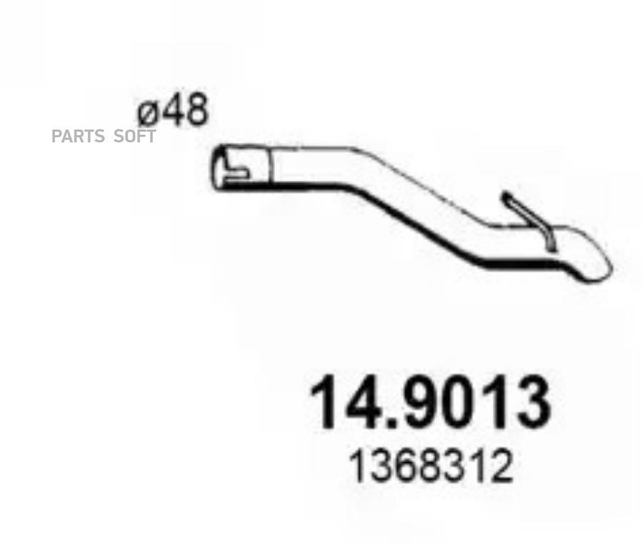 

ASSO '149013 Труба выхлопного газа 1шт