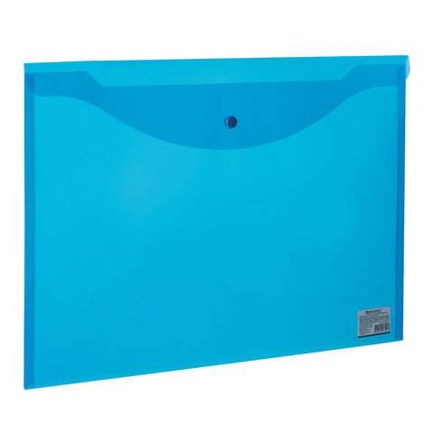 

Папка-конверт с кнопкой Brauberg 224034, 10 штук, Синий