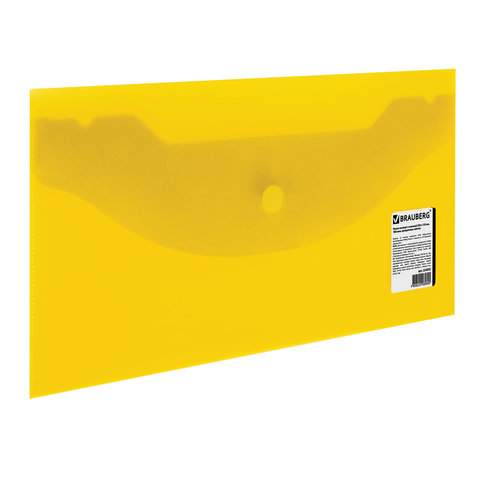 

Папка-конверт с кнопкой Brauberg 224032, 10 штук, Желтый