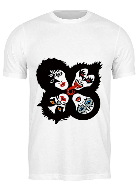 

Футболка мужская Printio Rock group kiss белая S, Белый, Rock group kiss