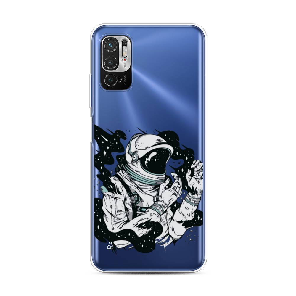 фото Силиконовый чехол "космонавт арт" на xiaomi redmi note 10 5g awog