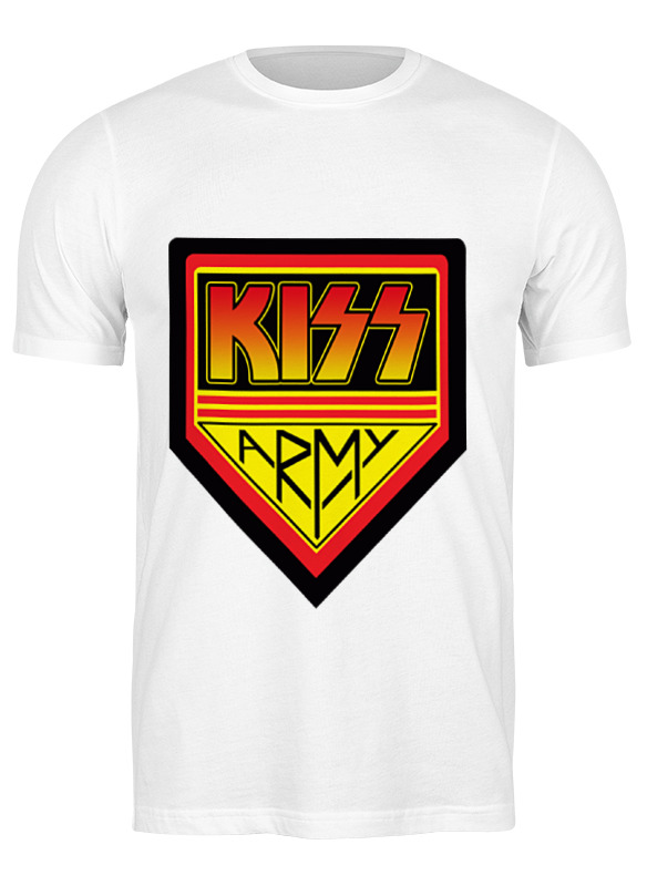 

Футболка мужская Printio Kiss army белая S, Белый, Kiss army