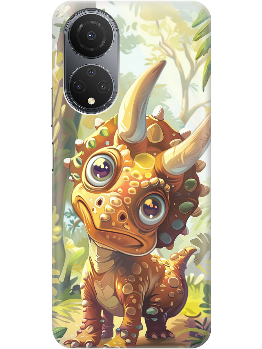 

Силиконовый чехол на Honor X7 с рисунком "Малыш-динозавр", Желтый;зеленый, 20000402