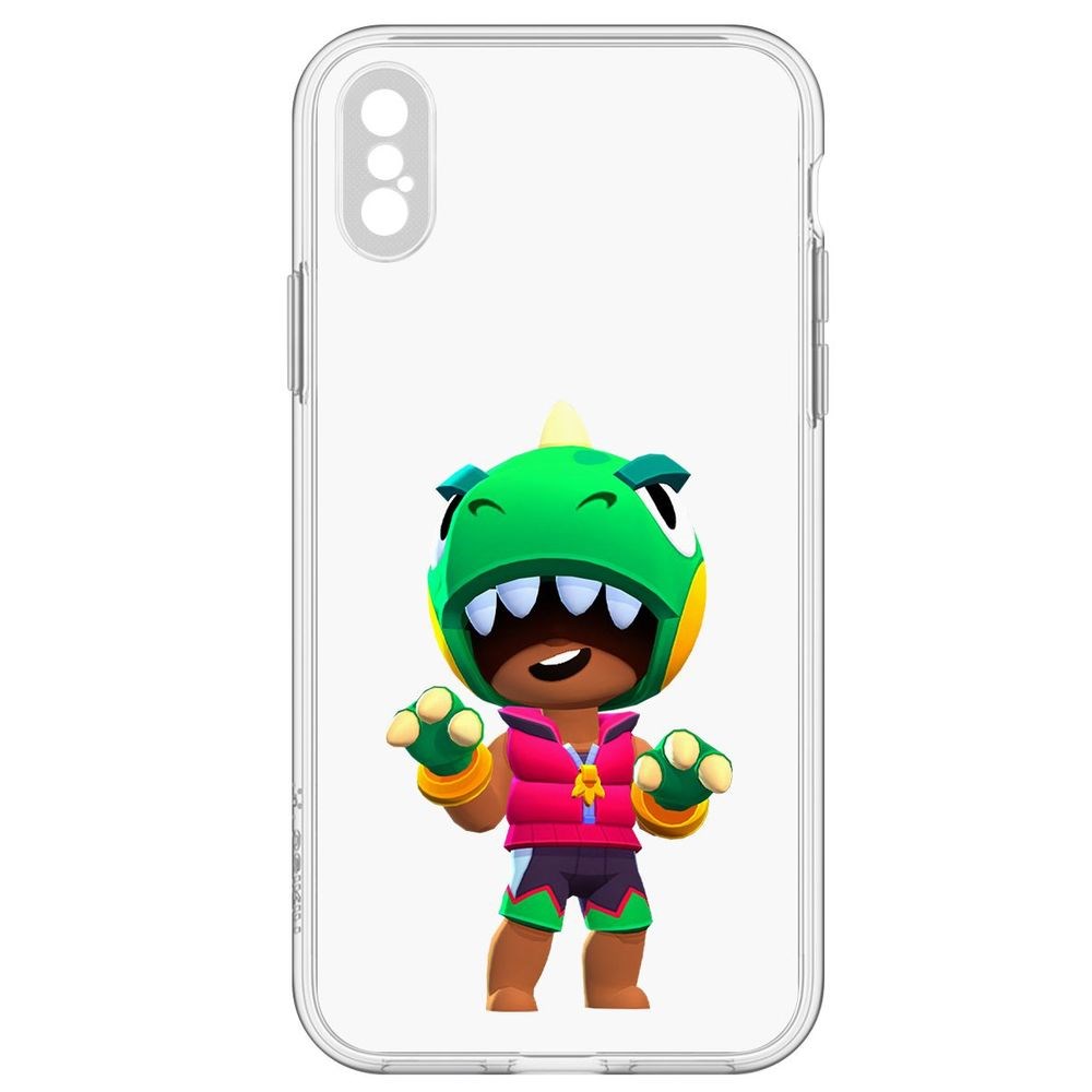 

Чехол-накладка Brawl Stars-Дино Леон для iPhone X, Прозрачный
