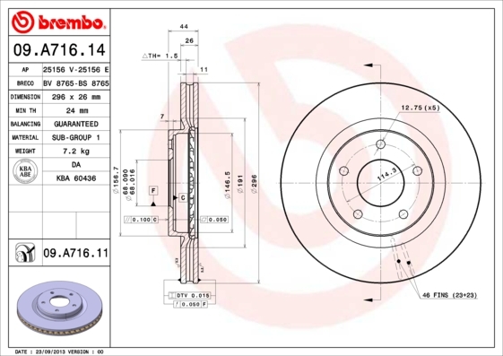 

Диск тормозной передн NISSAN: QASHQAI 07-